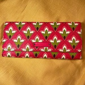 Vera Bradley Pink Green and White Wallet